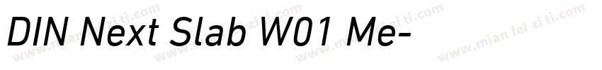 DIN Next Slab W01 Me字体转换